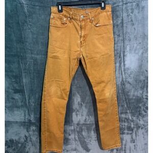 Levis 512 Jeans Mens 32 X 32 Brown Pants Performance Slim Taper Skater Staned
